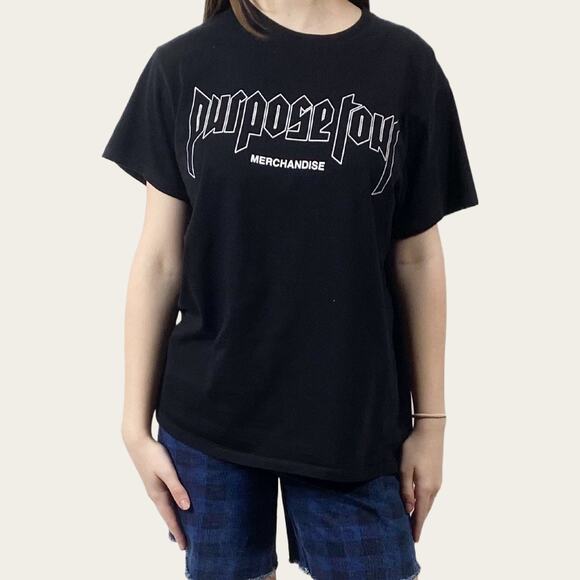 Justin Bieber Purpose Merch Cross Back Tour T-Shirt Sz Small - Picture 1 of 6